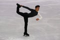 Nathan Chen of the United States performs in the Men Single Skating Short Program at the 2018 Winter Olympic Games Royalty Free Stock Photo