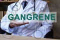 Gangrene is shown on the medical photo