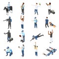 Gangs And Police Isometric Icons Royalty Free Stock Photo