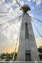 Gangshan Kaohsiung, Taiwan. - April 20, 2018: Landscape View of Siaogangshan Skywalk Park, which is shaped on the image of a vio