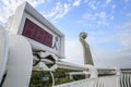 Gangshan Kaohsiung, Taiwan. - April 20, 2018: Landscape View of Siaogangshan Skywalk Park, which is shaped on the image of a vio