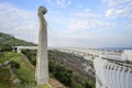 Gangshan Kaohsiung, Taiwan. - April 20, 2018: Landscape View of Siaogangshan Skywalk Park, which is shaped on the image of a vio