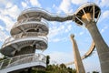 Gangshan Kaohsiung, Taiwan. - April 20, 2018: Landscape View of Siaogangshan Skywalk Park, which is shaped on the image of a vio