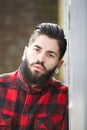 Gangster with beard and piercings Royalty Free Stock Photo