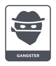 gangster icon in trendy design style. gangster icon isolated on white background. gangster vector icon simple and modern flat Royalty Free Stock Photo