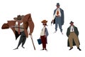 Mafia characters set