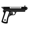Gangster pistol icon, simple style Royalty Free Stock Photo
