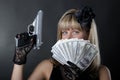 Gangster woman Royalty Free Stock Photo