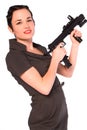 Gangster woman. Royalty Free Stock Photo