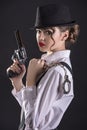 Gangster Woman Royalty Free Stock Photo