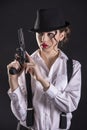 Gangster Woman Royalty Free Stock Photo