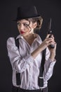 Gangster Woman Royalty Free Stock Photo