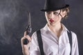 Gangster Woman Royalty Free Stock Photo