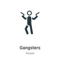 Gangsters vector icon on white background. Flat vector gangsters icon symbol sign from modern people collection for mobile concept