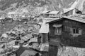 Gangtok, India, March 8 2017: Old buildings on the way from Gangtok