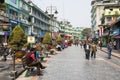 Gangtok, India, March 8 2017: People walking and rest in the Public park