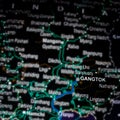 gangtok name displayed on geographic map in India