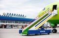 A gangway at the airport Royalty Free Stock Photo