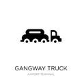gangway truck icon in trendy design style. gangway truck icon isolated on white background. gangway truck vector icon simple and