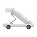 Gangway on wheels. Vector illustration on a white background.