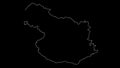 Ganja-Gazakh Azerbaijan region map outline animation
