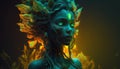 the ganja goddess 8k UHD HDR bio luminescent beautiful image generative AI