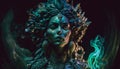 the ganja goddess 8k UHD HDR bio luminescent dark image generative AI