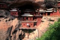 Ganlu temple , a Temple built on dangous cliff, in Fujian, China