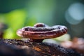 Ganoderma Lucidum aka Reishi mushroom in the forest. Generative Ai Royalty Free Stock Photo