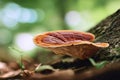 Ganoderma Lucidum aka Reishi mushroom in the forest. Generative Ai Royalty Free Stock Photo