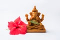 Ganpati greeting or Lord ganesha Greeting or happy ganesh chaturthi greeting card Royalty Free Stock Photo