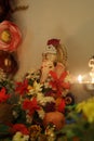 Ganpati idol with some decoration Royalty Free Stock Photo