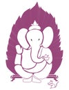 Ganpati on leaf bg Royalty Free Stock Photo