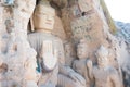 Budda Statues at Tiantishan Grottoes. a famous historic site in Wuwei, Gansu, China.