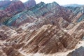 Colourful Hills Scenic Area of Zhangye National Geopark (Zhangye Danxia) in Zhangye, Gansu, China.