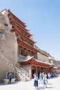 Mogao Caves in Dunhuang, Gansu, China. It is part of UNESCO World Heritage Site - Mogao Caves. Royalty Free Stock Photo