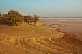 Gansu yellow river sunset Royalty Free Stock Photo