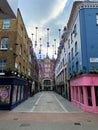 Ganton Street and Carnaby Street, London 2020 during lockdown Royalty Free Stock Photo