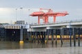 Gantry Crane with Access Road in Foreground