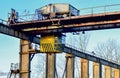 Cabin Gantry Crane. Industrial plant Royalty Free Stock Photo