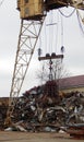 Gantry crane at junkyard