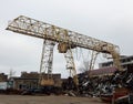 Gantry crane at junkyard