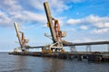 Gantry crane in port Royalty Free Stock Photo