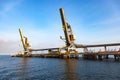 Gantry crane in port Royalty Free Stock Photo