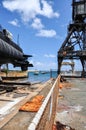 Gantry Crane Section: Indian Ocean, Fremantle Port Royalty Free Stock Photo