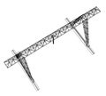 Gantry crane. Wire-frame. Vector EPS10 format