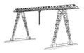 Gantry crane. Wire-frame. Vector EPS10 format Royalty Free Stock Photo