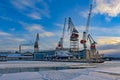 Shipyard in Helsinki West harbor Royalty Free Stock Photo