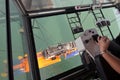 Gantry harbor crane operator