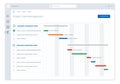 Gantt chart for project task management visualizes project timelines dependencies tool for project managers teams software Royalty Free Stock Photo